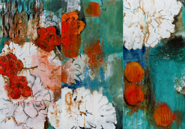 Emerald Sea Lotus (Triptych)